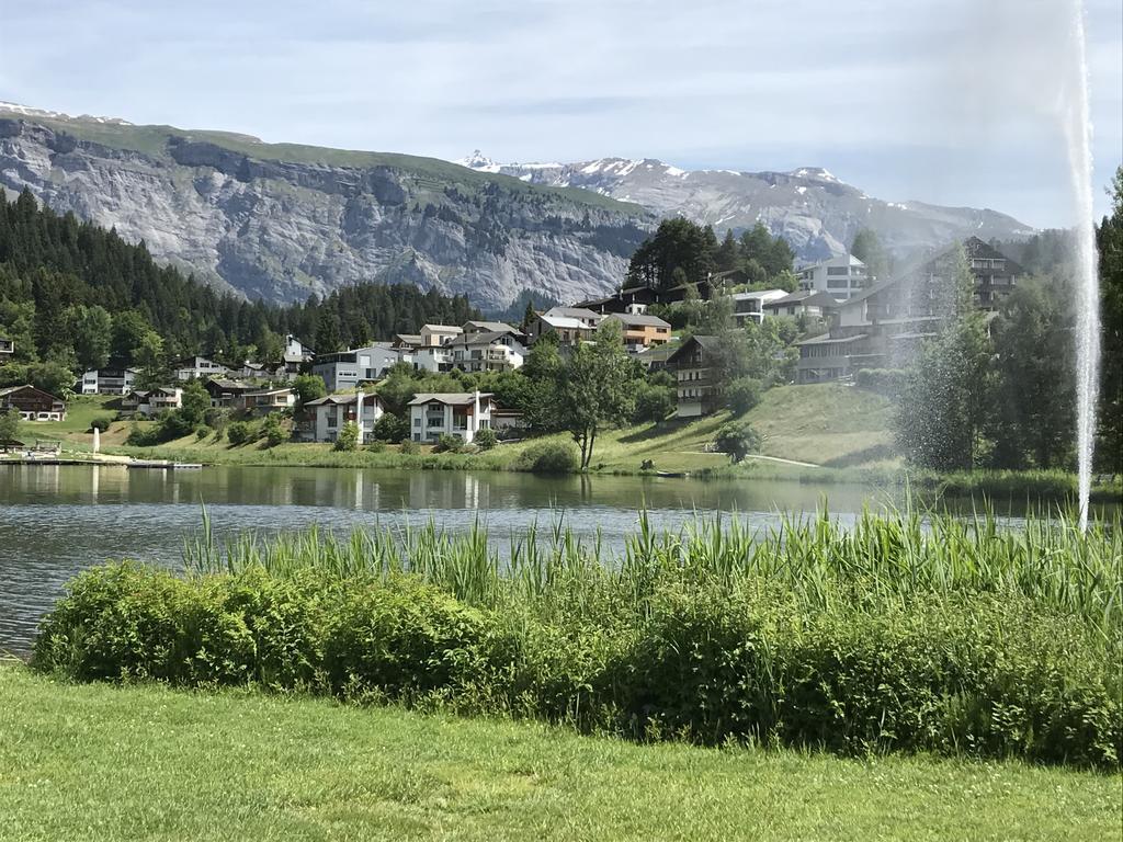 Ferienwohnung Laax Mit Traumblick, Grossem Balkon Und Terrasse المظهر الخارجي الصورة
