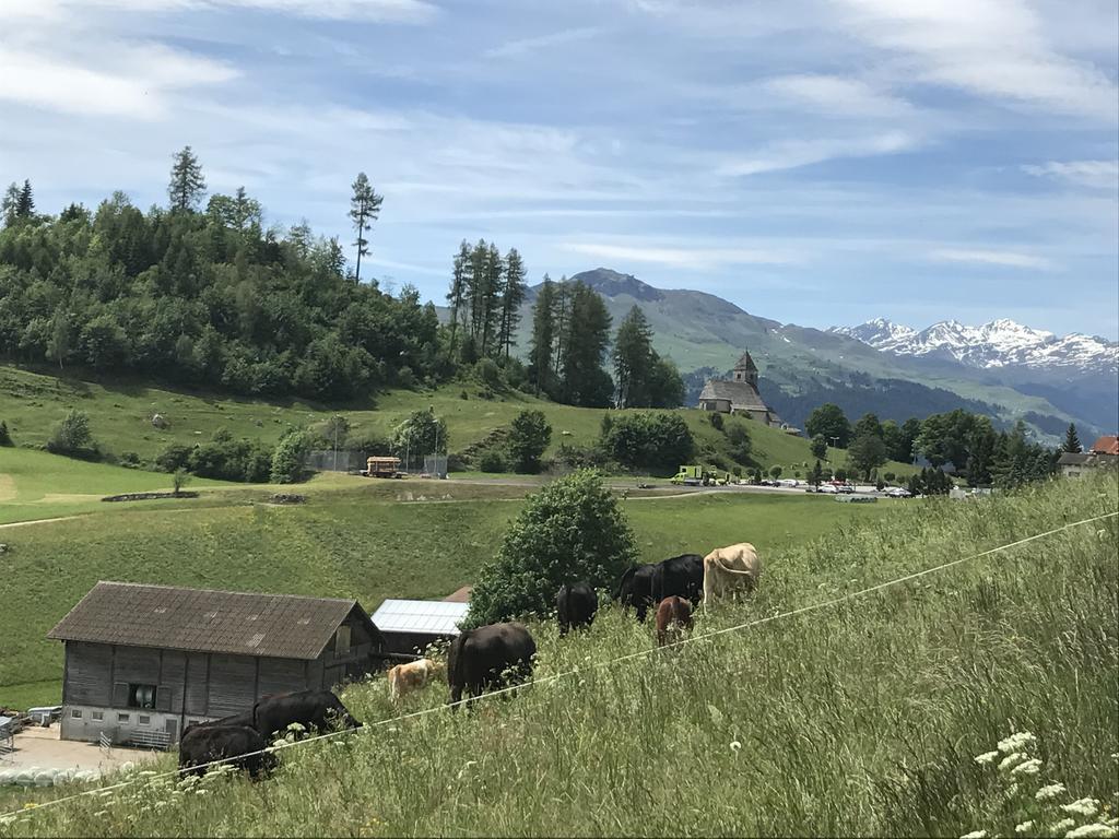 Ferienwohnung Laax Mit Traumblick, Grossem Balkon Und Terrasse المظهر الخارجي الصورة